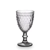 Copo De Água Diamante Cinza Com Pé 34cl