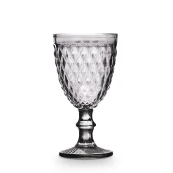 Copo De Água Diamante Cinza Com Pé 34cl