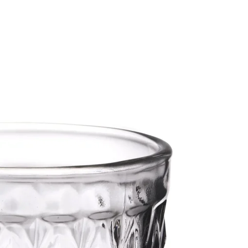 Copo De Água Diamante Cinza Com Pé 34cl