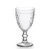 Copo de água diamante transparente com pé 34cl