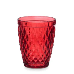 Copo de água diamante vermelho 25cl