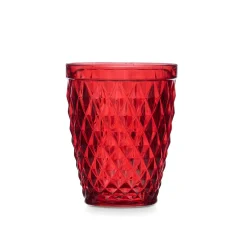 Copo de água diamante vermelho 25cl