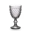 Copo De Vinho Diamante Cinza 25cl