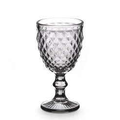 Copo De Vinho Diamante Cinza 25cl