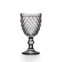 Copo De Vinho Diamante Cinza 25cl