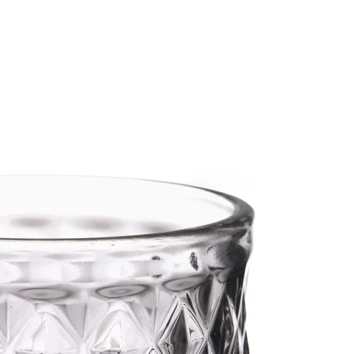 Copo De Vinho Diamante Cinza 25cl