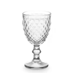 Copo de vinho DIAMANTE transparente com pé 25cl