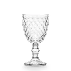 Copo de vinho DIAMANTE transparente com pé 25cl