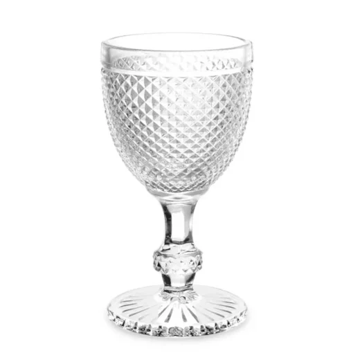 Copo de vinho DIAMOND com pé em vidro 33cl