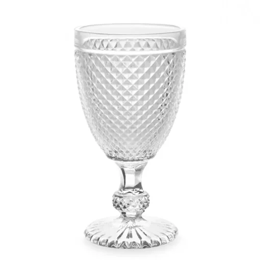 Copo de vinho DIAMOND com pé em vidro 24cl