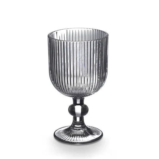 Copo de vinho RISCAS cinza com pé 26cl