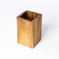 Copo wc castanho em madeira acácia