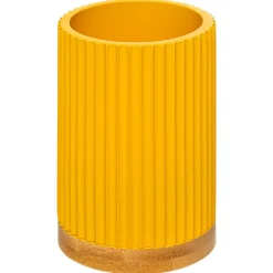 Copo wc NATUREO amarelo com base em bambu