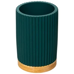 Copo wc NATUREO azul petróleo com base em bambu