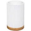 Copo wc NATUREO branco com base em bambu