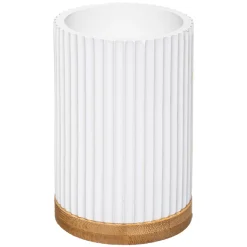 Copo wc NATUREO branco com base em bambu