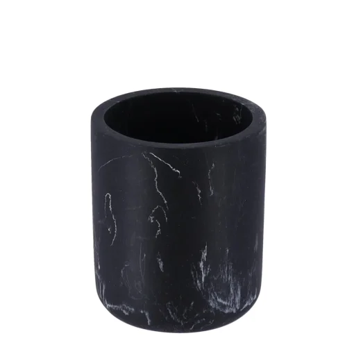 Copo WC Preto Efeito Mármore