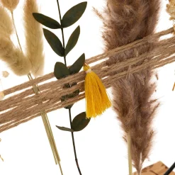 Coroa de flores secas CARAVANE com suporte em madeira