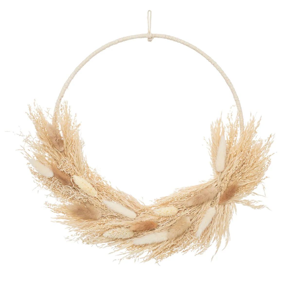 Coroa decorativa com flores secas CARAVANE