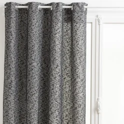 Cortina ASKA cinza e preta com textura 140x260cm