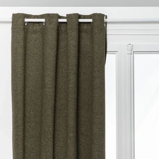 Cortina AUTOMNE bouclette verde caqui isolante 140x260cm