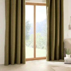 Cortina AUTOMNE bouclette verde caqui isolante 140x260cm