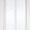 Cortina branca estrelas bordadas 140x240cm