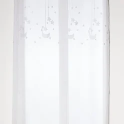 Cortina branca estrelas bordadas 140x240cm