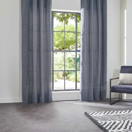 Cortina CHEN veludo azul escuro 140x260cm