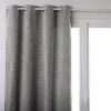 Cortina CHEN veludo branco e cinza 140x260cm