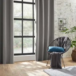 Cortina cinza clara opaca 140x260cm