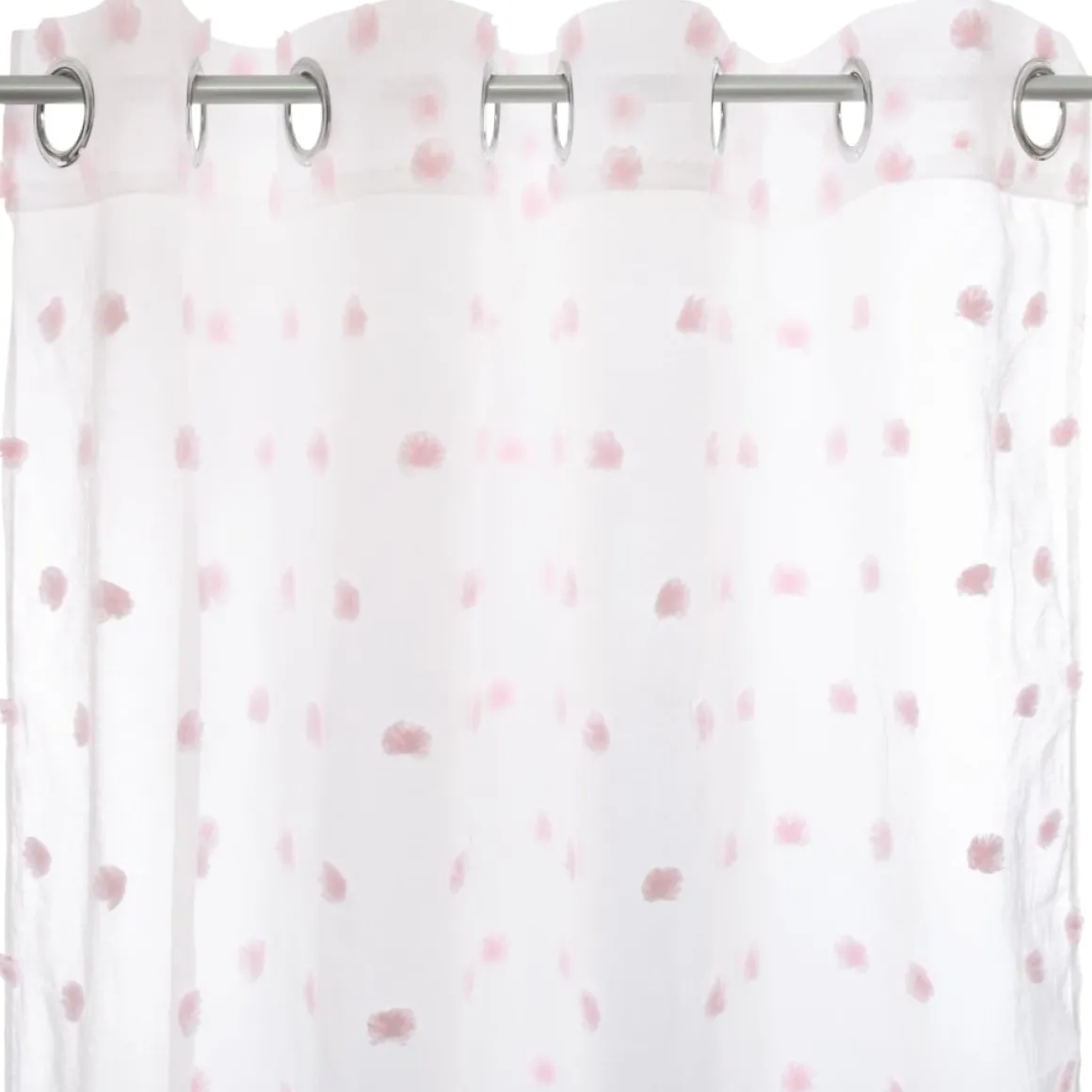 Cortina com pompons 240x140cm