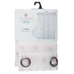 Cortina com pompons 240x140cm