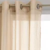 Cortina efeito riscas bege 140x240cm
