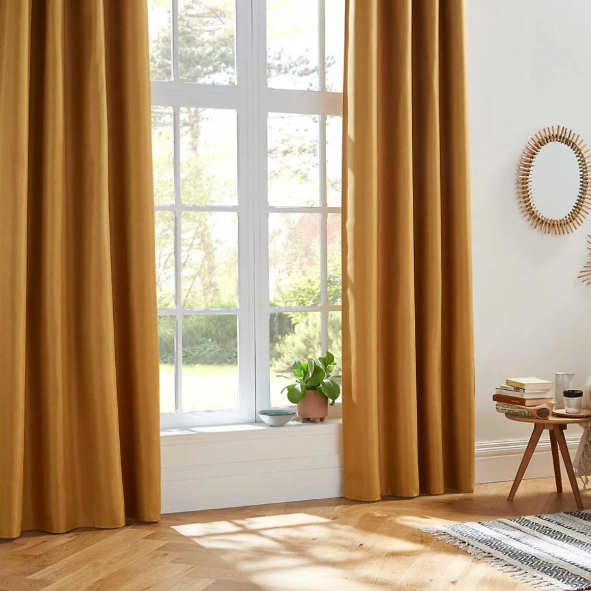 Cortina ELENA opaca ocre 140x260cm