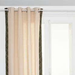 Cortina EXOTIC PANAMA bege e verde caqui 140x260cm