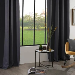 Cortina FEUIL opaca cinza escura 140x260cm