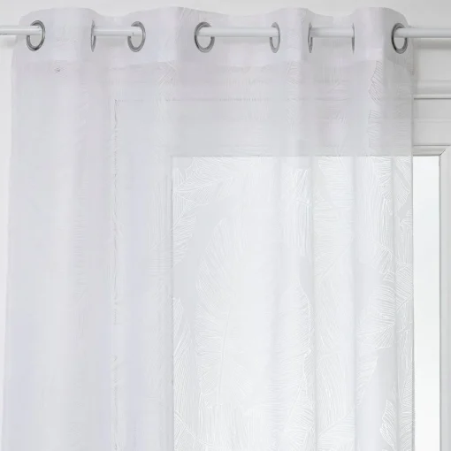 Cortina folhas branca 140x240cm