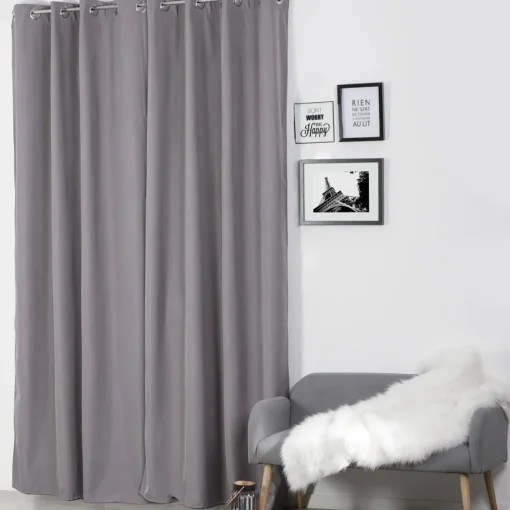 Cortina isolante cinza clara 140x260cm