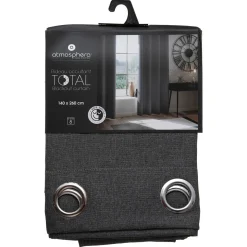 Cortina opaca cinza escuro 140x260cm