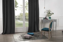 Cortina opaca cinza escura 140x260cm