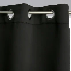 Cortina opaca preta 140x260cm