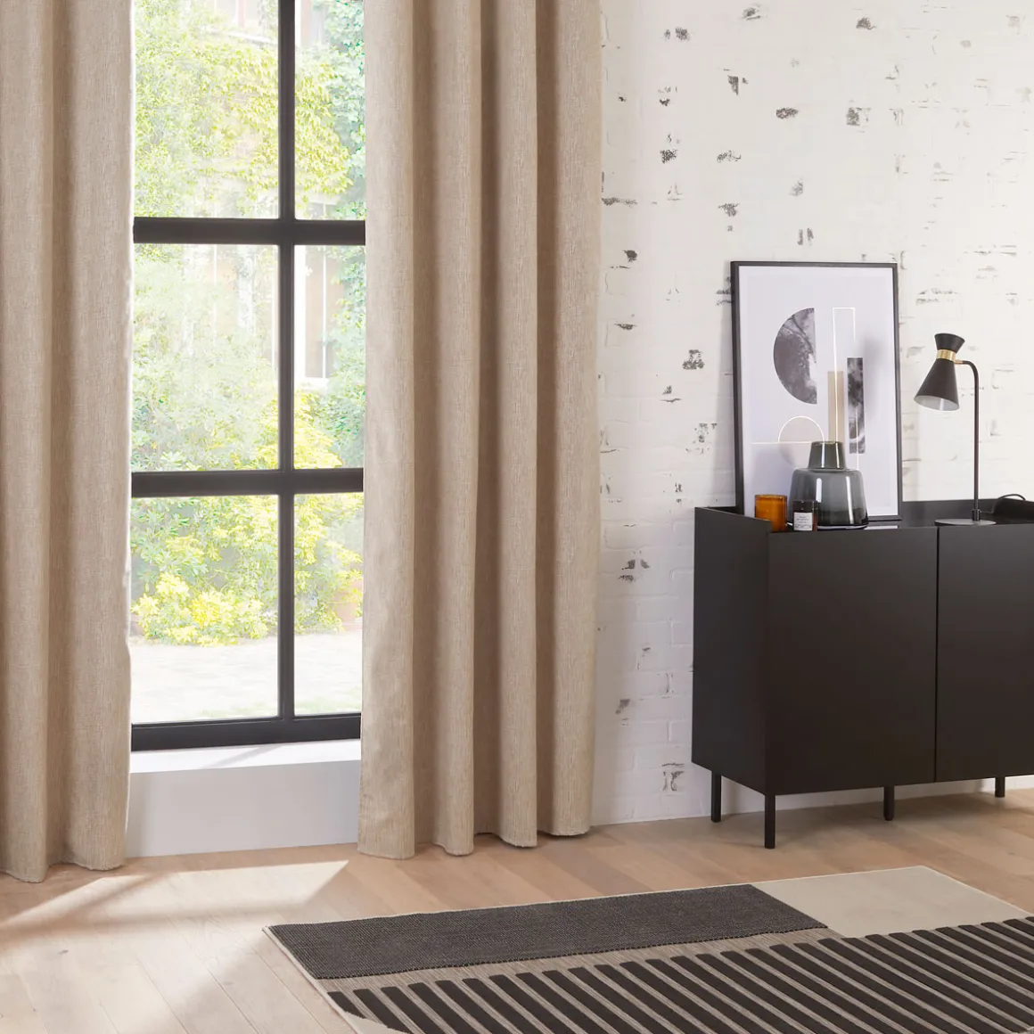 Cortina PIO opaca bege 140x260cm