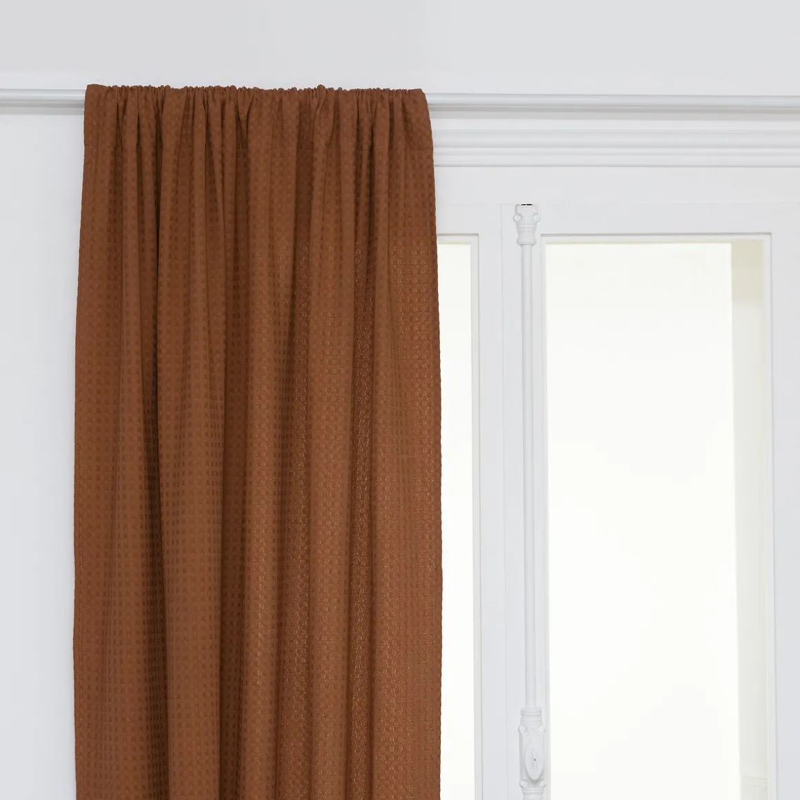 Cortina THE FLORAL waffle terracota 130x260cm