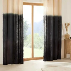 Cortina tie dye com franjas 140x260cm