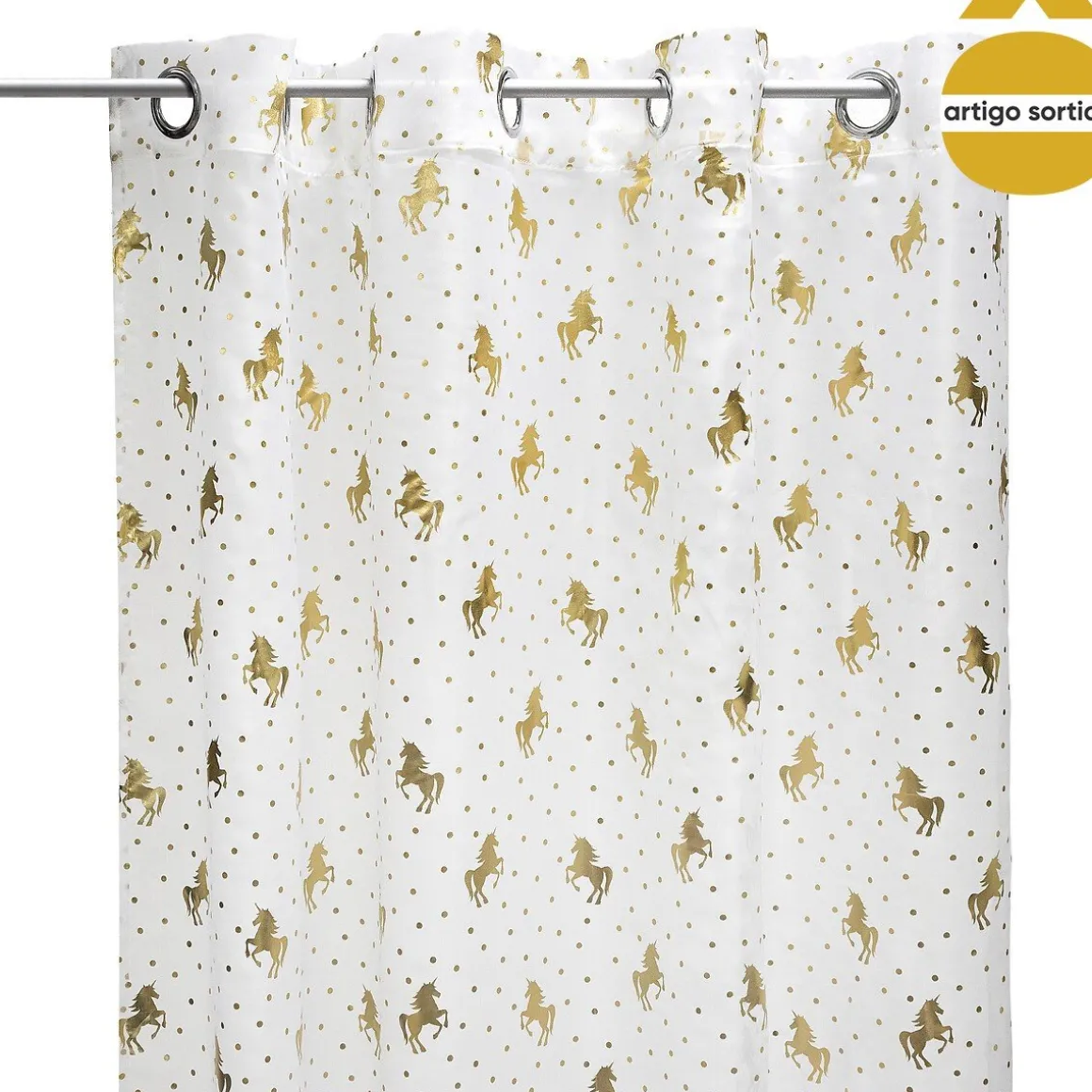 Cortina unicórnio 140x250cm
