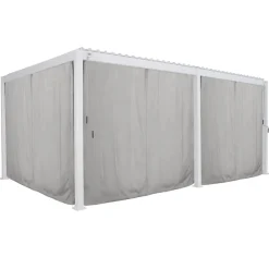 Cortinas e mosquiteiras para pérgola ÉVORA branco 3,6x6m