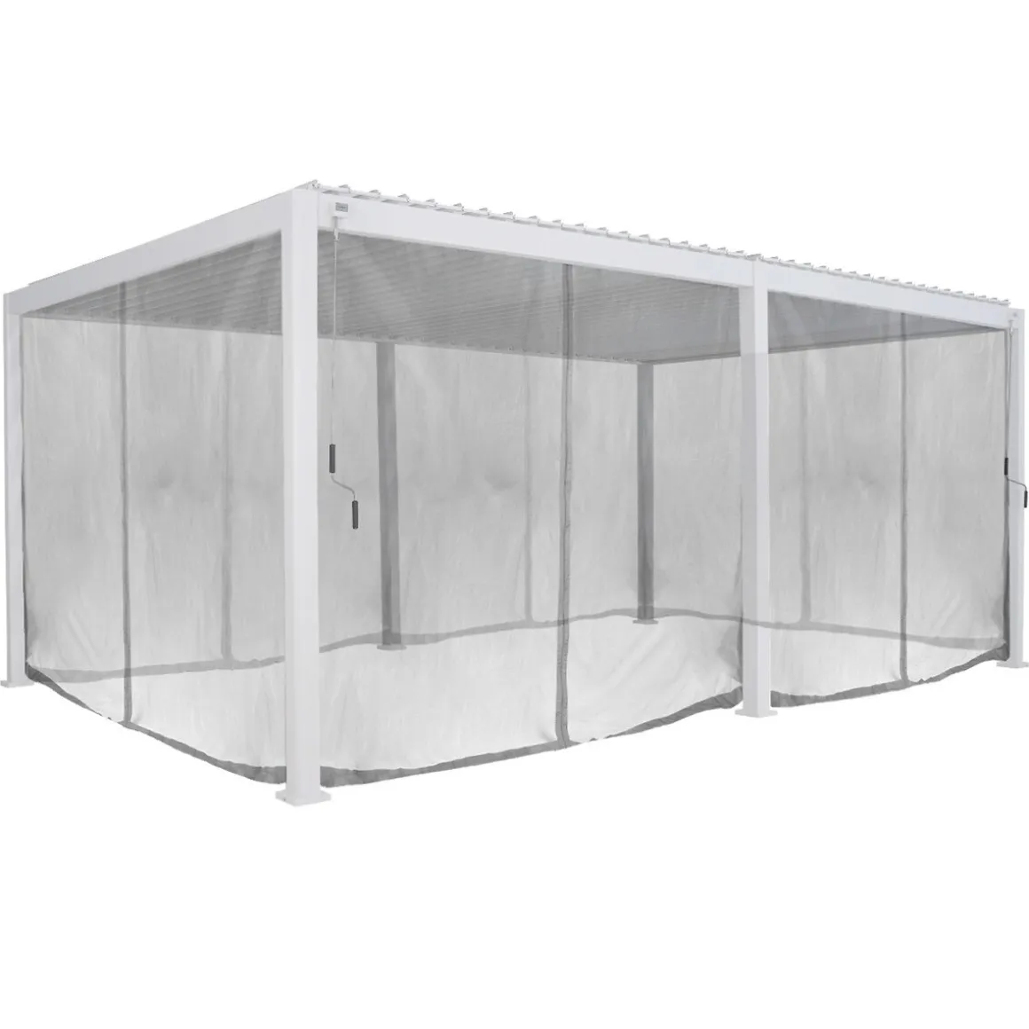 Cortinas e mosquiteiras para pérgola ÉVORA branco 3,6x6m