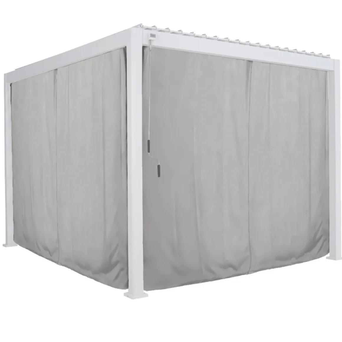 Cortinas e mosquiteiras para pérgola ÉVORA branco 3,6x3,6m