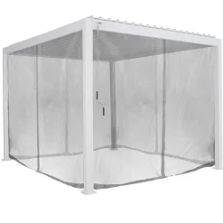 Cortinas e mosquiteiras para pérgola ÉVORA branco 3,6x3,6m